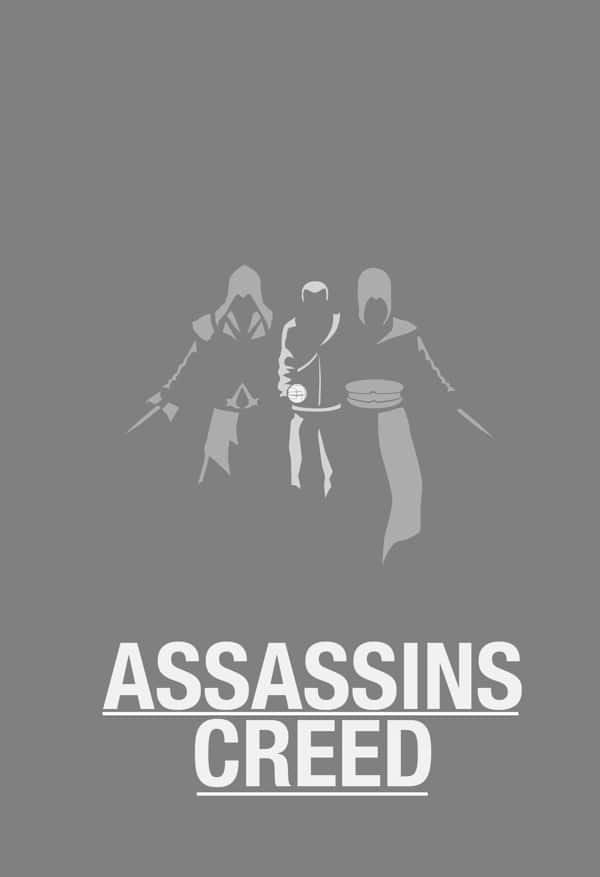 Assassins' Creed: Minimalist Gaming Wallpaper for walls